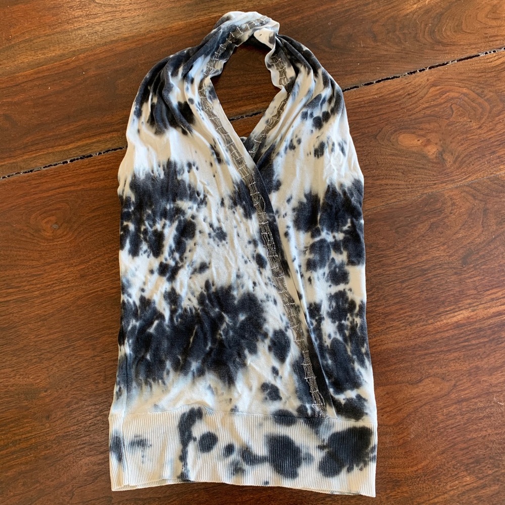 Vertigo Paris 💯 % silk tank, xs, metal details